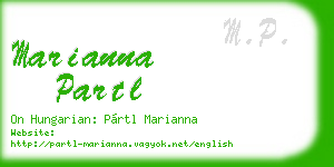 marianna partl business card