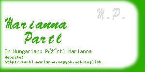marianna partl business card